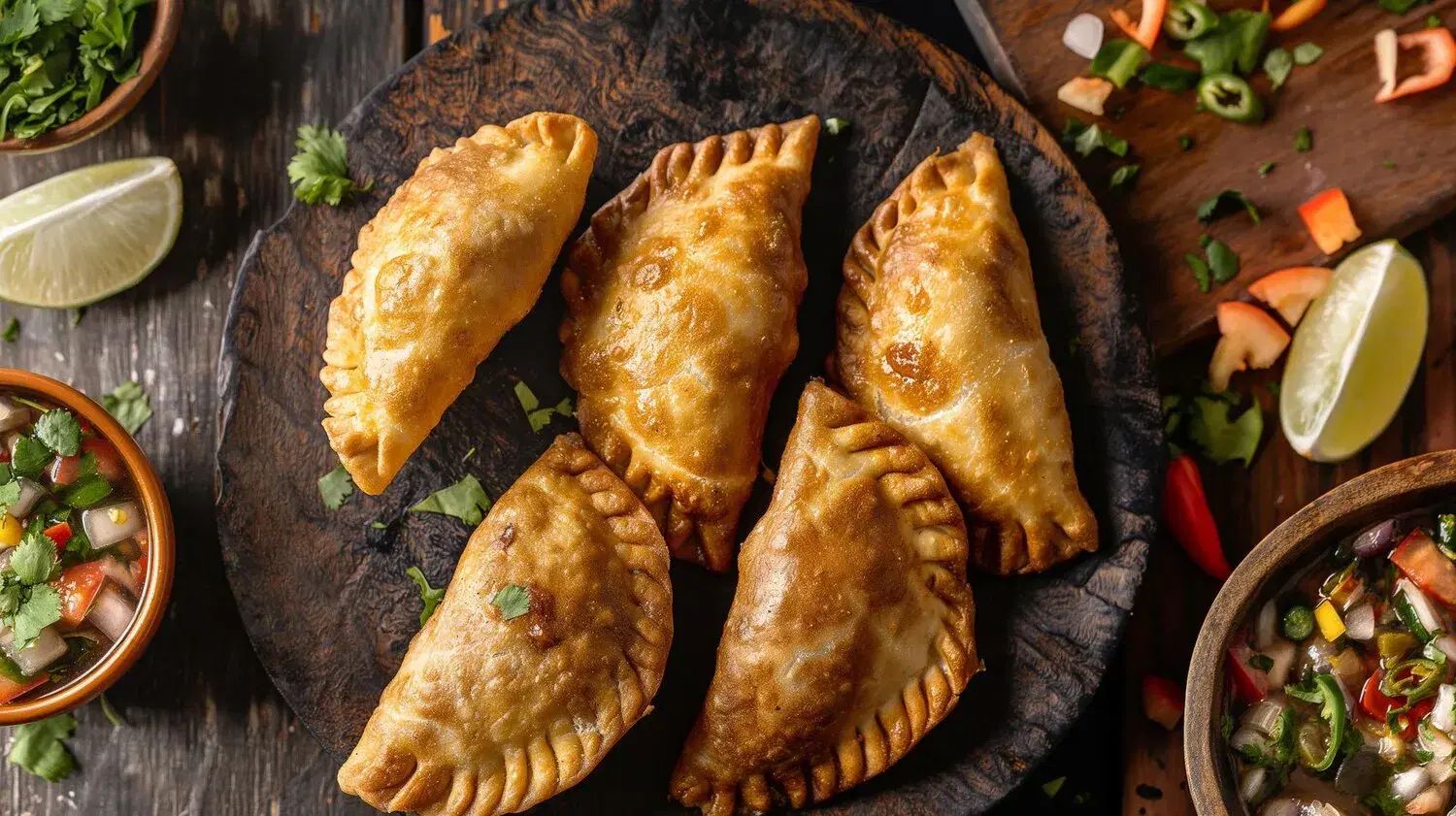 Empanadas Empanadas https://4kym48m6w0dj35od.public.blob.vercel-storage.com/dishes/internal/empanadas-1759360802650.webp